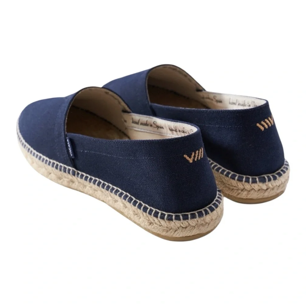 Navy Canvas Espadrille Slip-On Loafers
